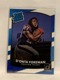 #340 D'Onta Foreman Rated Rookie Houston Texans 2017 Donruss Football Card