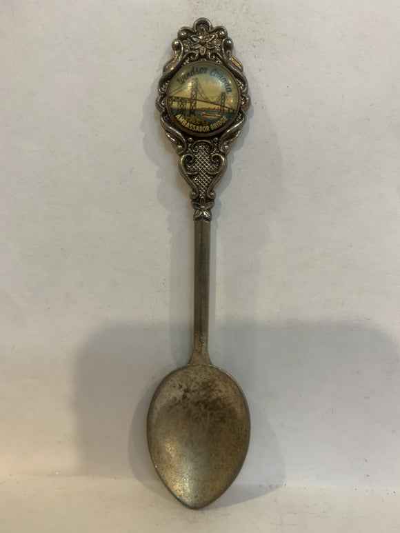 Winsor Canada Ambassador Bridge Ontario Souvenir Spoon