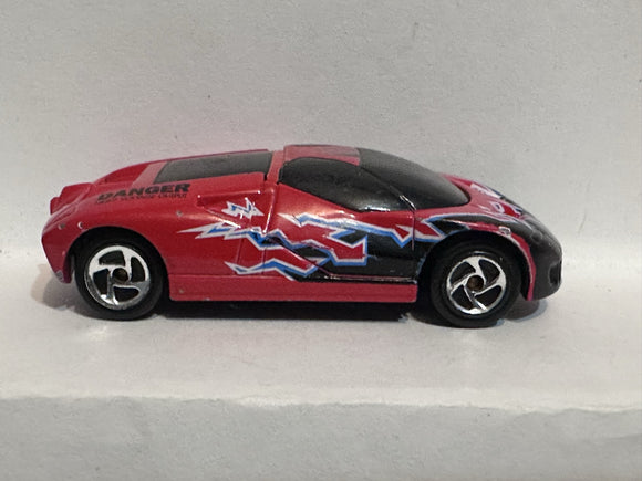 Red Danger Ford GT-90 2000 Road Champs Diecast Car