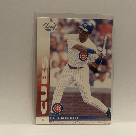#105 Fred Mcgriff Chicago Cubs 2002 Donruss Leaf Baseball Card HU