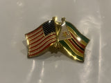USA Zimbabwe Friendship Flags Lapel Hat Pin CL