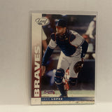 #103 Javy Lopez Atlanta Braves 2002 Donruss Leaf Baseball Card HU
