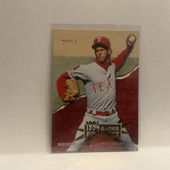 #199 James Hurst Rookie Prospect Texas Rangers 1994 Score Select Baseball Card HV