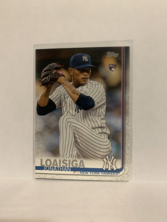 #243 Jonathan Loaisiga Rookie New York Yankees 2019 Topps Series 1 Baseball Card