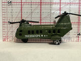 Green Army Triceratops Helicopter Unbranded Diecast Car
