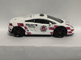 White Airport Support Vehicle Lamborghini Gallardo LP 560-4 Polizia Y0563 Matchbox Diecast Car
