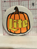 Lite Pumpkin Miller Brewing Button Pinback