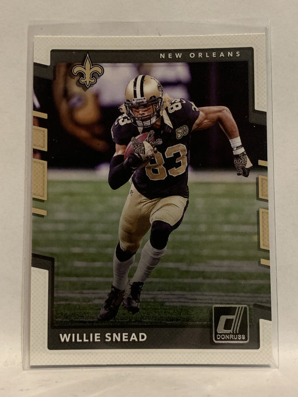 #267 Willie Snead New Orleans Saints 2017 Donruss Football Card