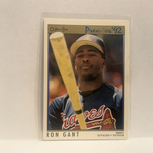 #4 Ron Gant Atlanta Braves 1992 O-Pee-Chee Premier Baseball Card HV