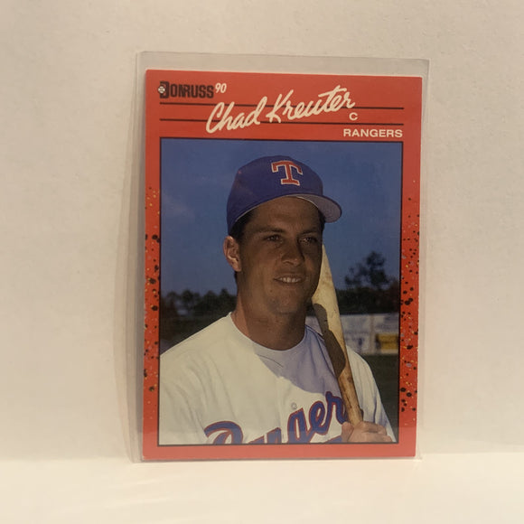 #520 Chad Michael Kreuter Texas Rangers 1990 Donruss Baseball Card HV