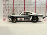 White Crower Plymouth Duster C47 2007 Hot Wheels Diecast Car