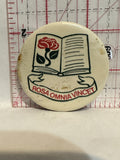 Rosa Omnia Vincet Book Rose Button Pinback