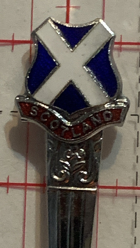 Scotland Flag Sheffield England Bichrome Souvenir Spoon