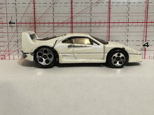 White Ferrari 1988 Hot Wheels Diecast Car