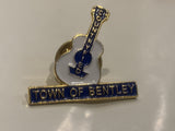 Town of Bentley Countryfied Guitar Lapel Hat Pin CM