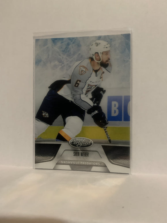 #134 Shea Weber Nashville Predators 2011-12 Certified Hockey Card
