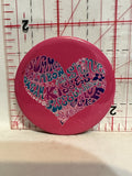 Summer Rainbow Kisses Heart Button Pinback
