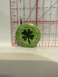 Green Shamrock Plaid Button Pinback