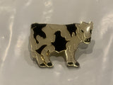 Black & White Dairy Cow Holstein Lapel Hat Pin CM