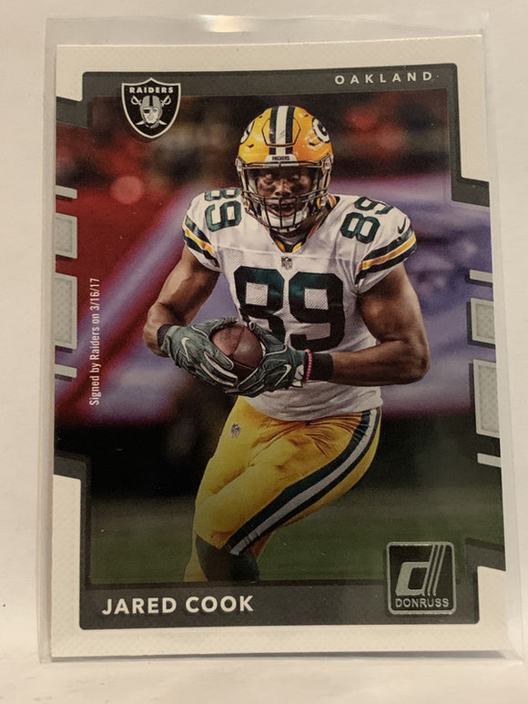 #294 Jared Cook Oakland Raiders 2017 Donruss Football Card