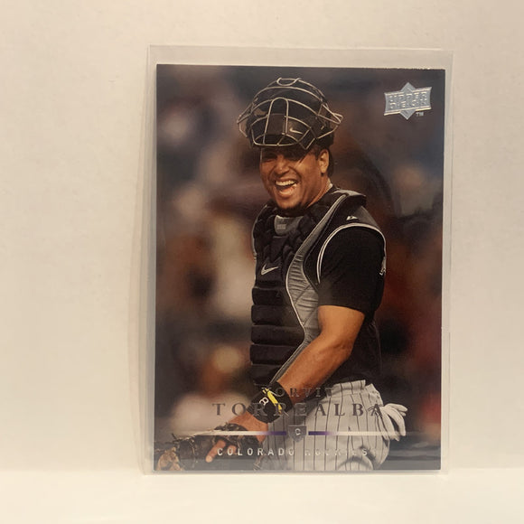 #246 Yorvit Torrealba Colorado Rockies 2008 Upper Deck Series 1 Baseball Card HW