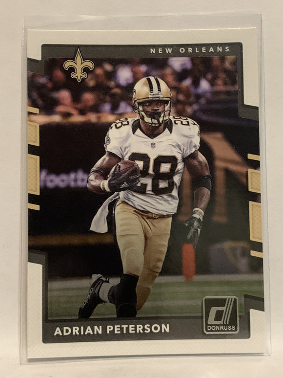 #292 Adrian Peterson New Orleans Saints 2017 Donruss Football Card