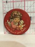 Put a Little love in your heart Girl Kitten Button Pinback