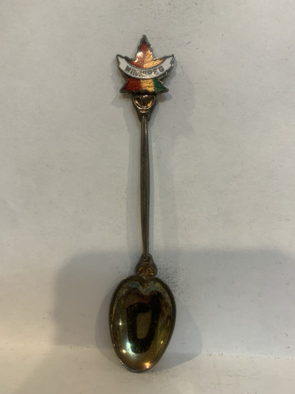Winnipeg Manitoba Canada Maple Leaf Souvenir Spoon