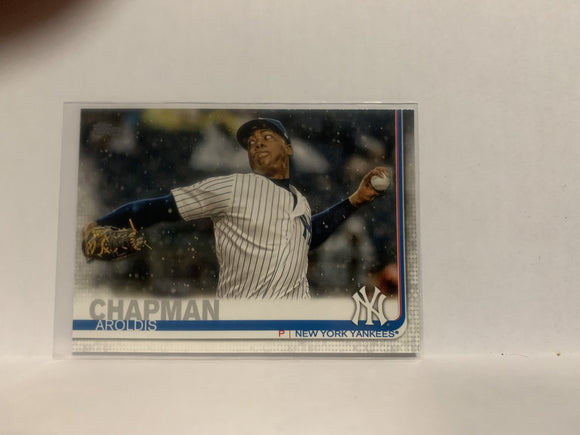 #99 Aroldis Chapman New York Yankees 2019 Topps Series 1 Baseball Card