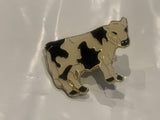 Black & White Dairy Cow Holstein Lapel Hat Pin CN
