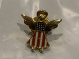 USA Flag Angel American Lapel Hat Pin CN