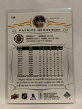 #19 Patrice Bergeron Boston Bruins 2018-19 Upper Deck Series One Hockey Card