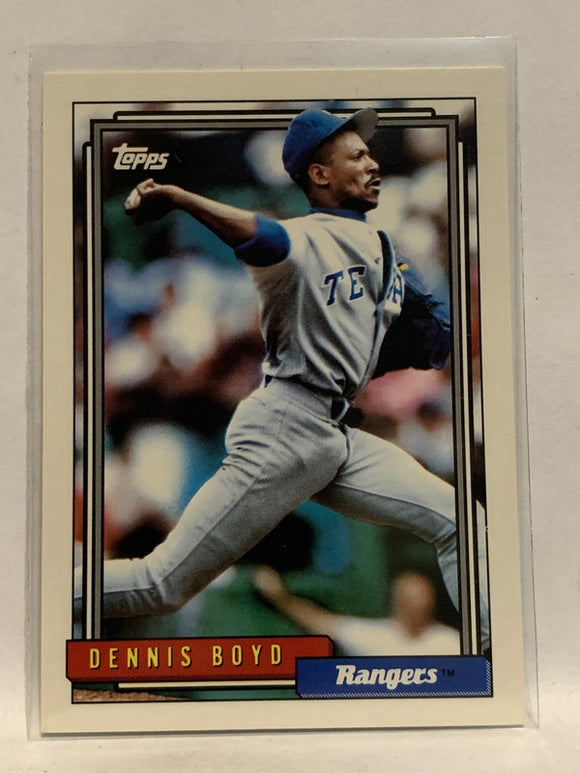 #428 Dennis Boyd Texas Rangers 1992 Topps Baseball Card