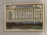 #552 Dave Gallagher Los Angeles Angels 1992 Topps Baseball Card