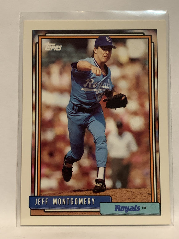 #16 Jeff Montgomery Kansas City Royals 1992 Topps Baseball Card
