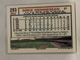 #293 Mike Henneman Detroit Tigers 1992 Topps Baseball Card