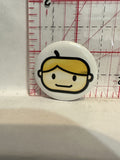 Happy little boy cartoon Button Pinback