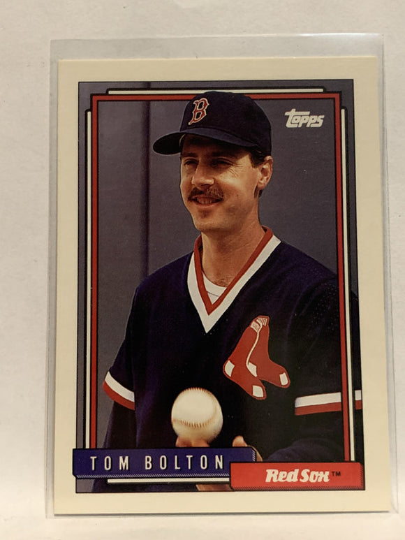 #708 Tom Bolton Boston Red Sox 1992 Topps Baseball Card