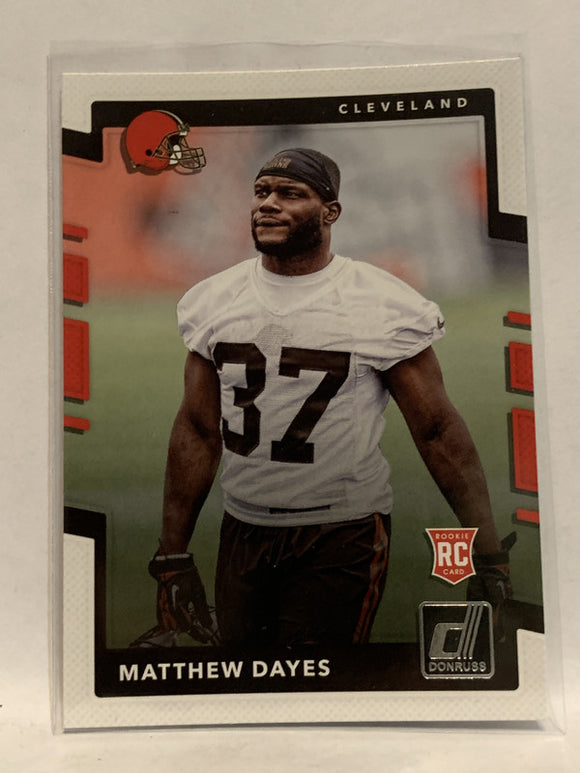 #359 Matthew Dayes Rookie Cleveland Browns 2017 Donruss Football Card