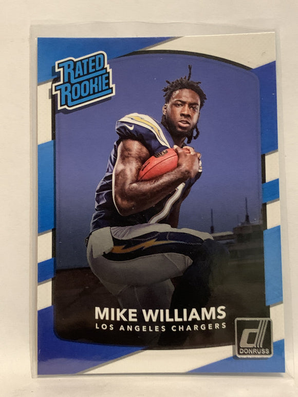 #324 Mike Williams Rated Rookie Los Angeles Chargers 2017 Donruss Football Card
