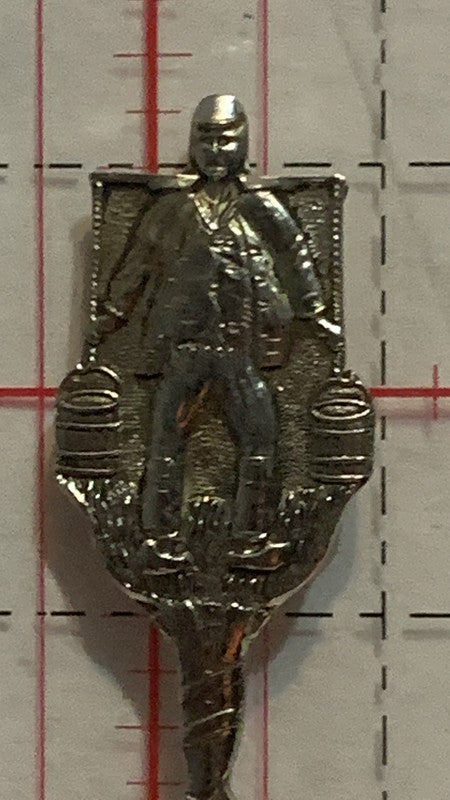 Man Carrying Water Elwezetta Speculum Plate  Souvenir Spoon