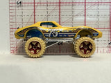 Yellow '75 Corvette Lifted C47 Hot Wheels Diecast Car