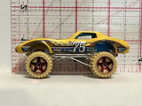 Yellow '75 Corvette Lifted C47 Hot Wheels Diecast Car