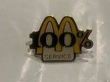 100% Service Mcdonalds Lapel Hat Pin CO