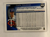 #635 Carl Pavano Minnesota Twins 2010 Topps Hockey Card