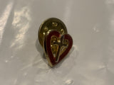Cross in a Heart Lapel Hat Pin CO