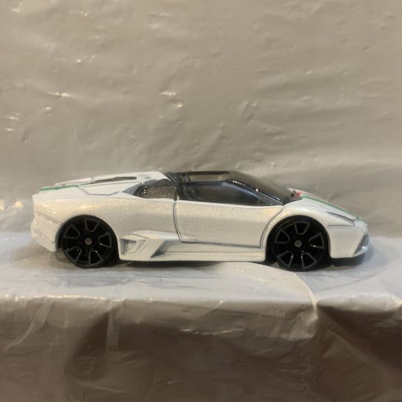 White Lamborghini Reventon Roadster Hot Wheels Loose Diecast Car 1/64 HG