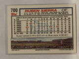 #700 Ruben Sierra Texas Rangers 1992 Topps Baseball Card