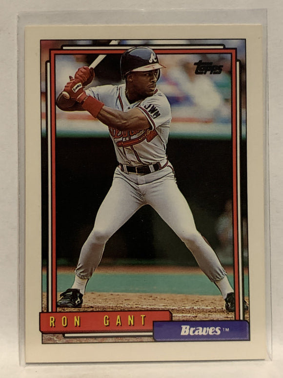 #25 Ron Gant Atlanta Braves 1992 Topps Baseball Card