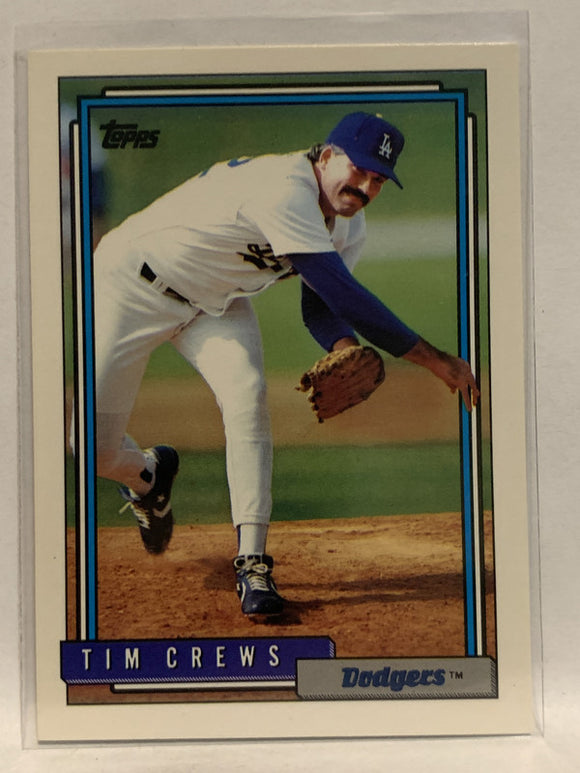 #642 Tim Crews Los Angeles Dodgers 1992 Topps Baseball Card